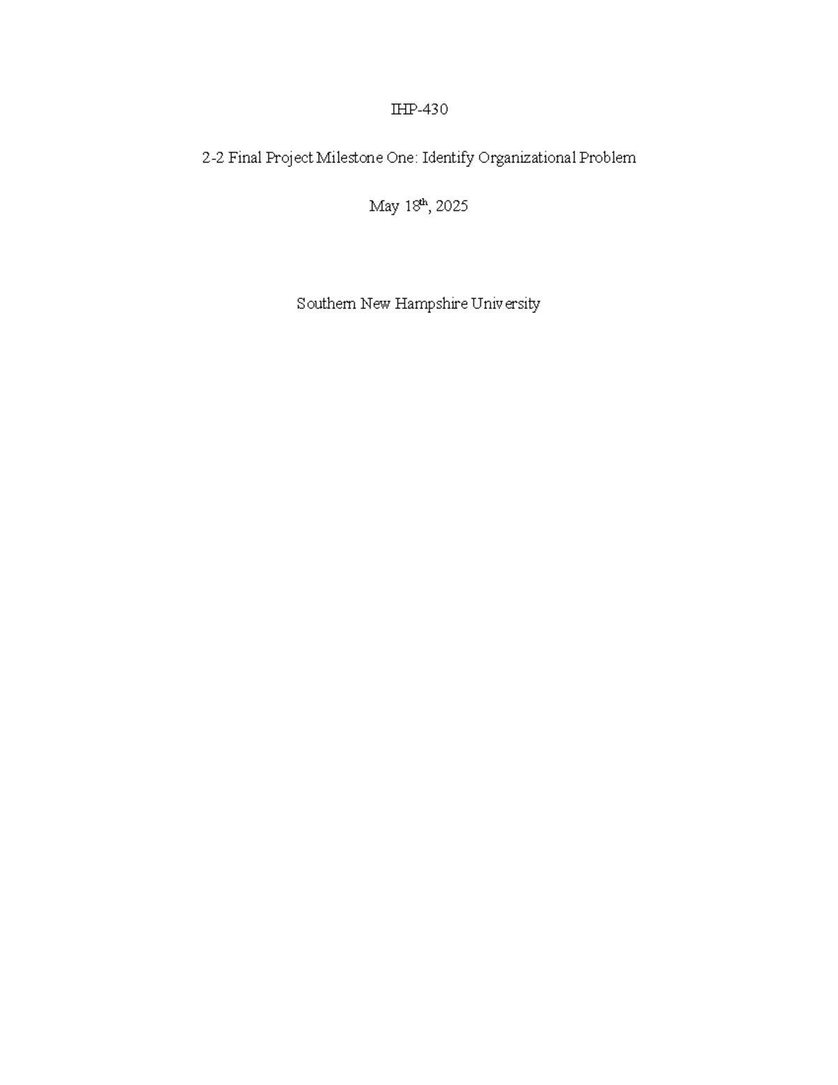 Final Project Milestone 2: Care Communication Initiative Proposal - Studocu