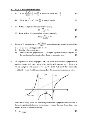 RAFFLES INSTITUTION H2 Math (9758) T2W7 Focus on Vectors 2 & 3 - Studocu