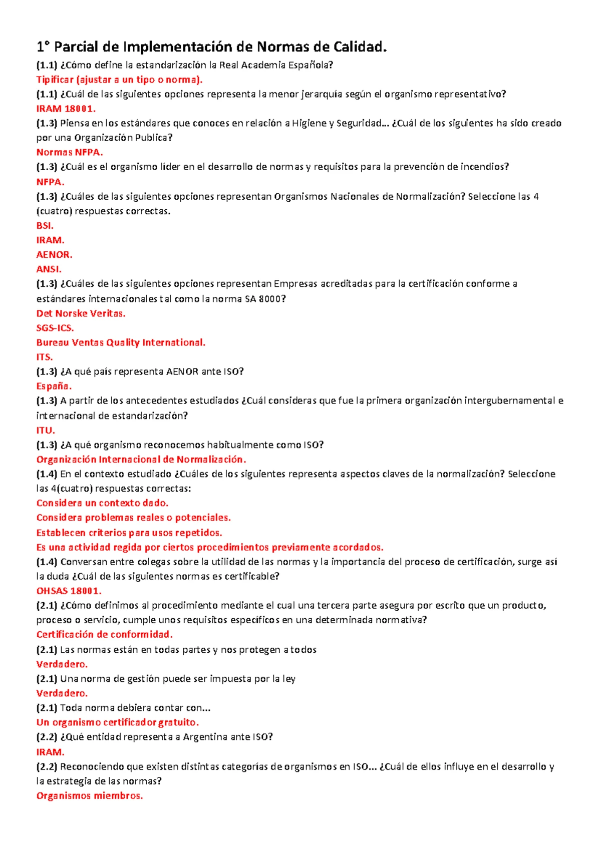 Normas ISO Clave y su Aplicación - 1ER PARCIAL M2L - Studocu
