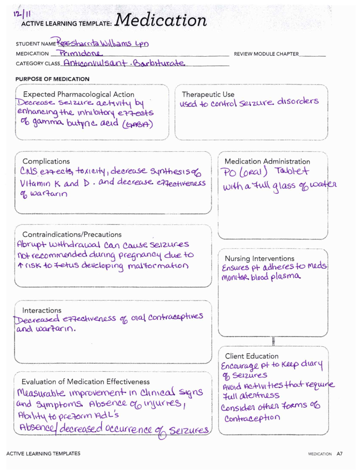 Med Cards - Anticonvulsant Medications Overview (Module CHAP A7) - Studocu