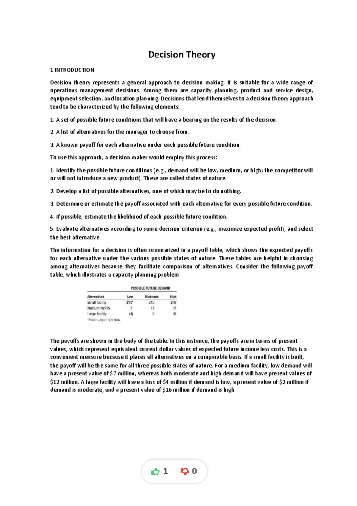 Decision Theory 1: Decision Making Under Certainty and Uncertainty ...