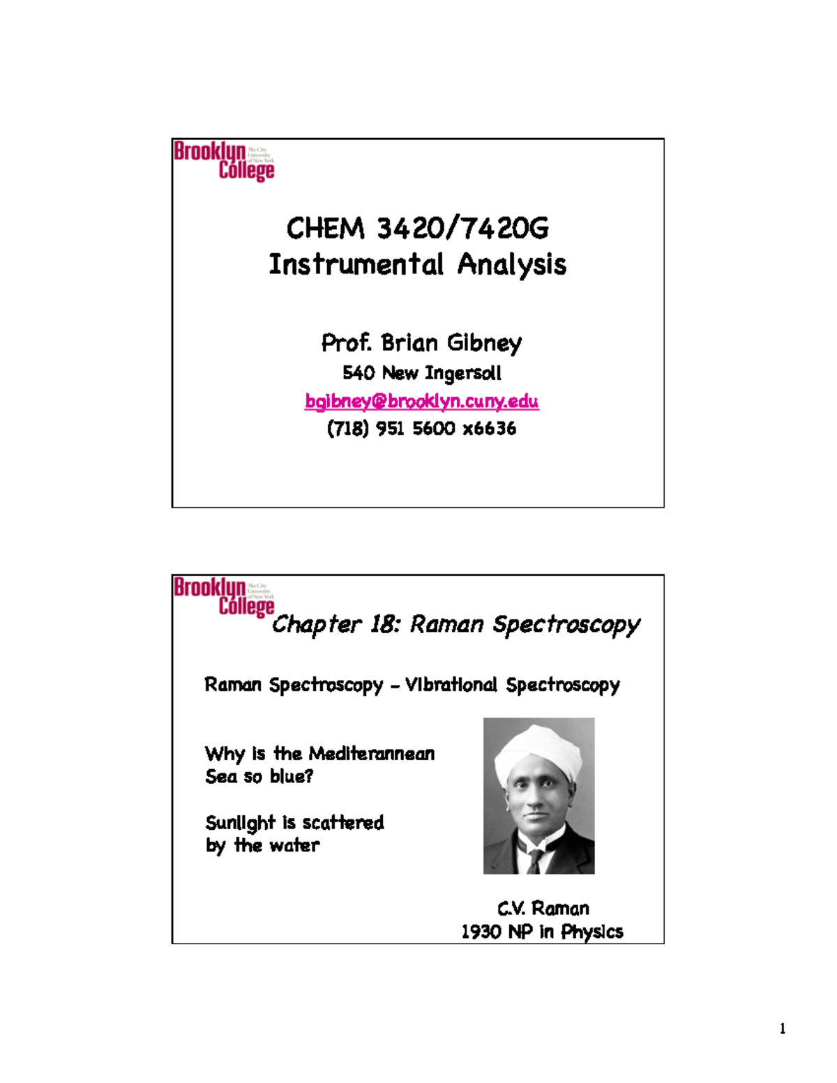 Instrumental Analysis - Lecture 16 - CHEM Instrumental Analysis ! Prof ...