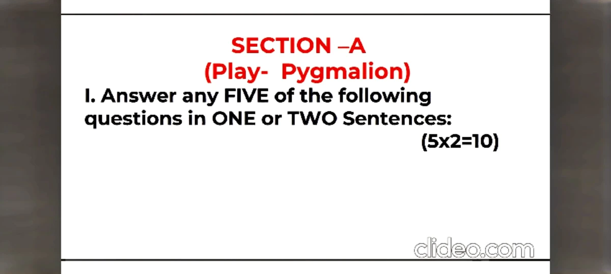 Pygmaaalion - Study material - YGM GEORGE BERNARD SHAW Pygmalion ...