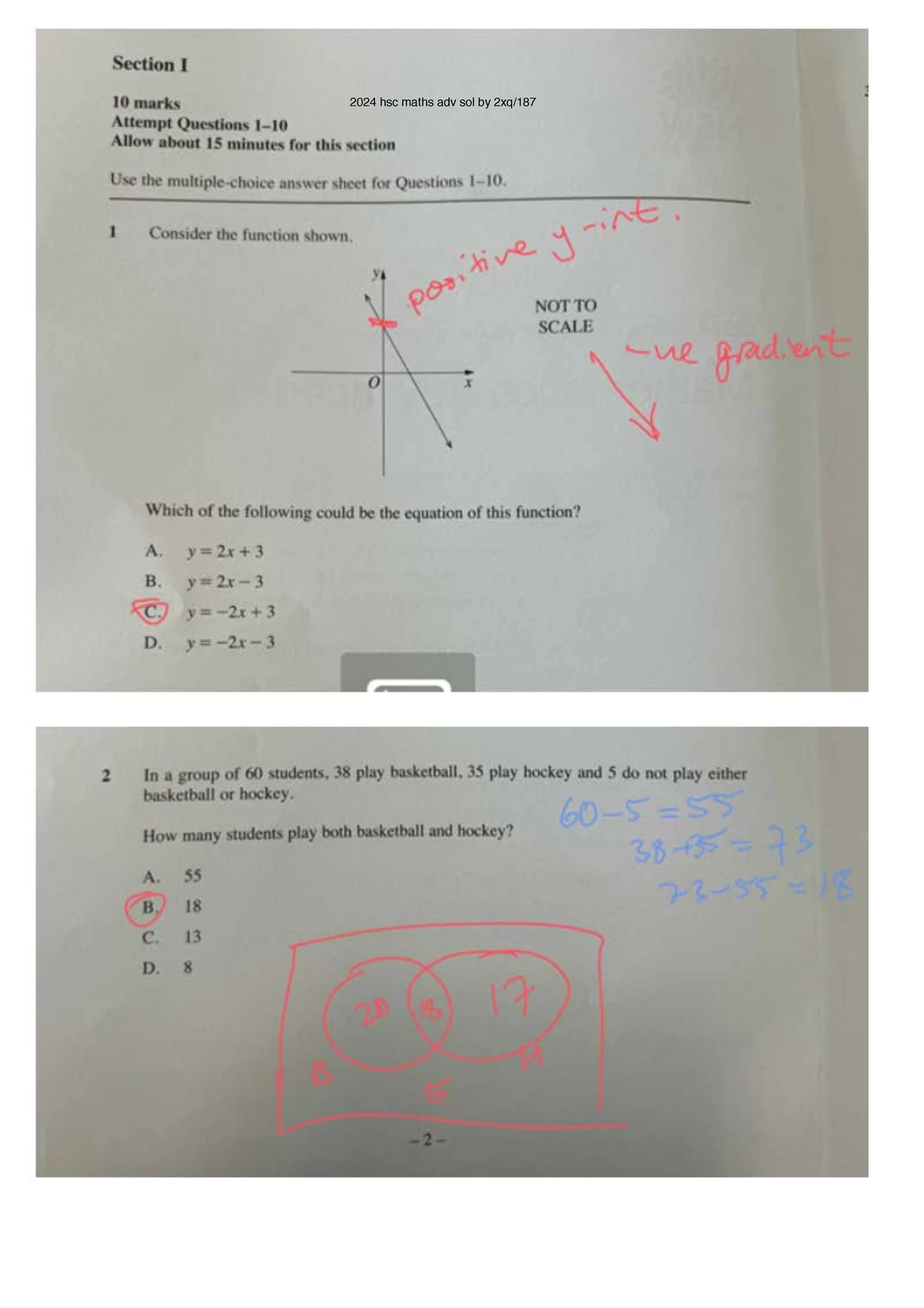 2020 Grafton HS Year 12 Math Adv Exam Document - Studocu