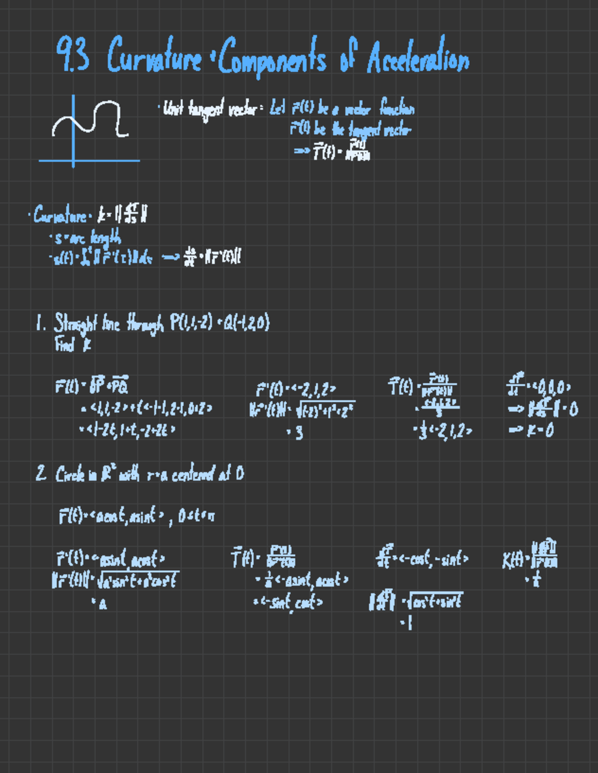 9.3 Curvature & Acceleration Components Analysis - Studocu