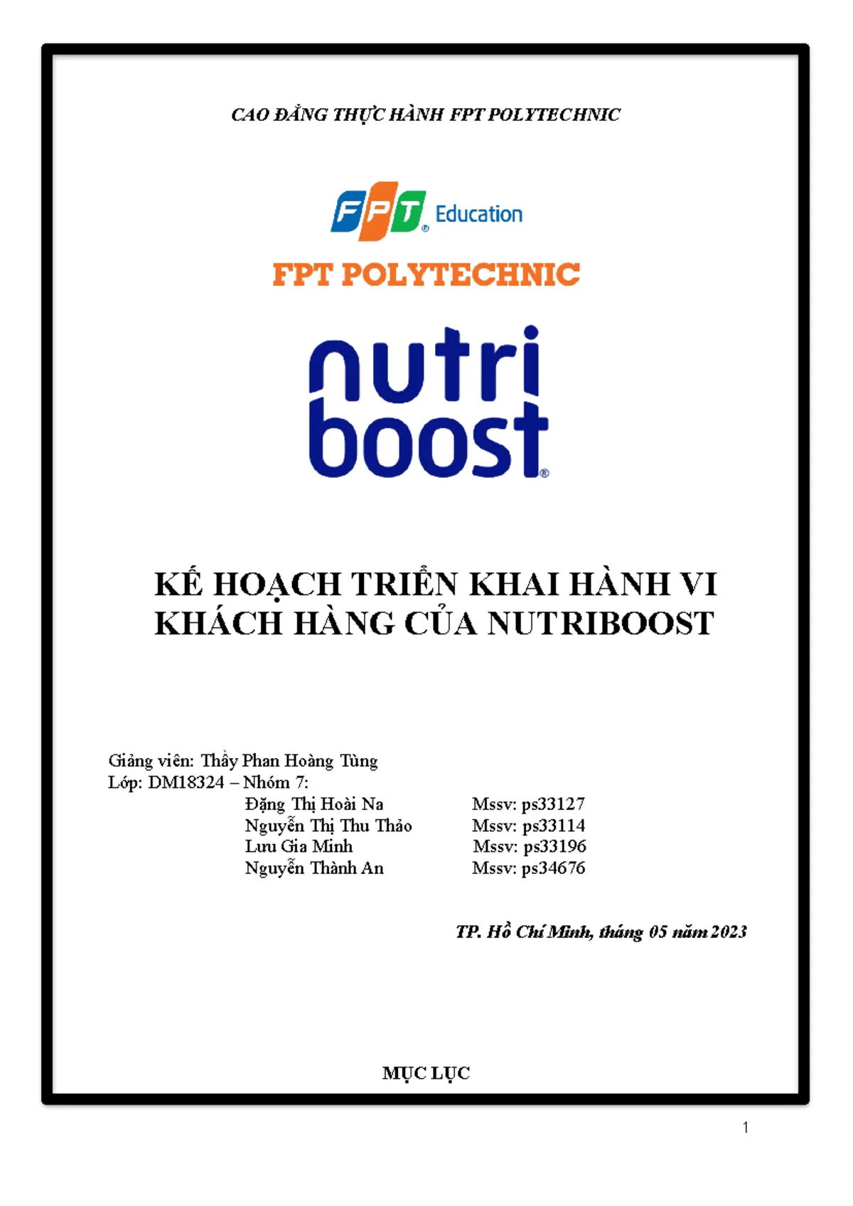 ASM Nhóm 3 - CAO ĐẲNG THỰC HÀNH FPT POLYTECHNIC XÂY DỰNG KẾ HOẠCH VÀ ...
