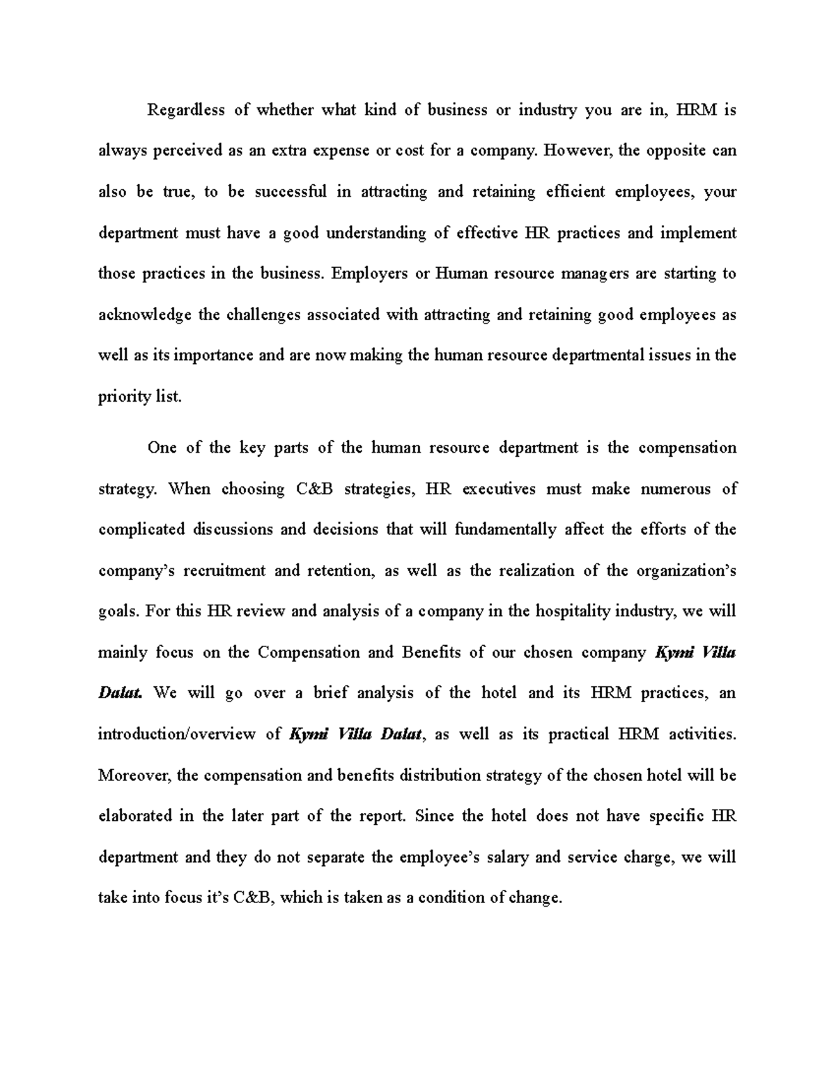HRM 101 - Lecture Notes on Compensation & Benefits Strategies - Studocu