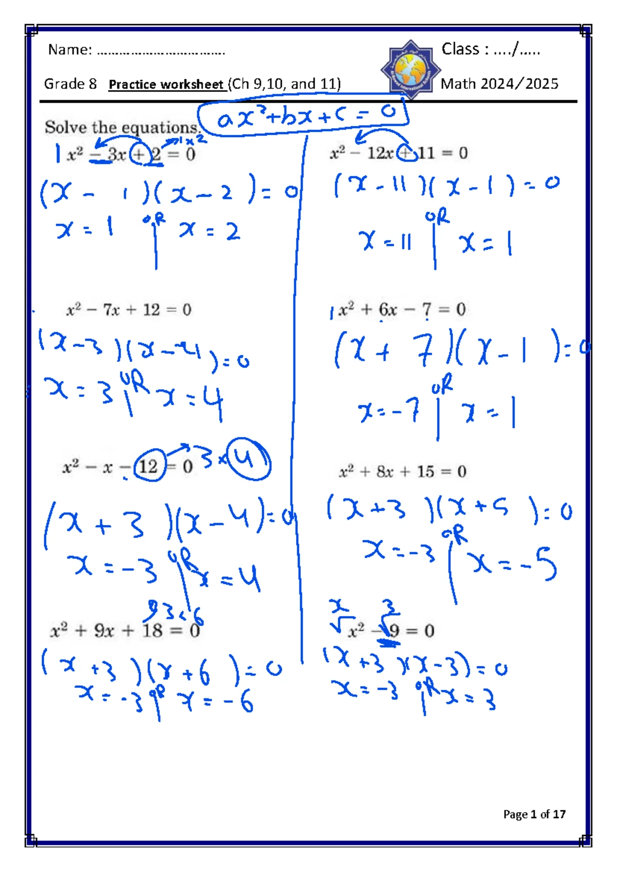 Math G8 SOS FT 2023 2024 - I need materials to download for my students ...