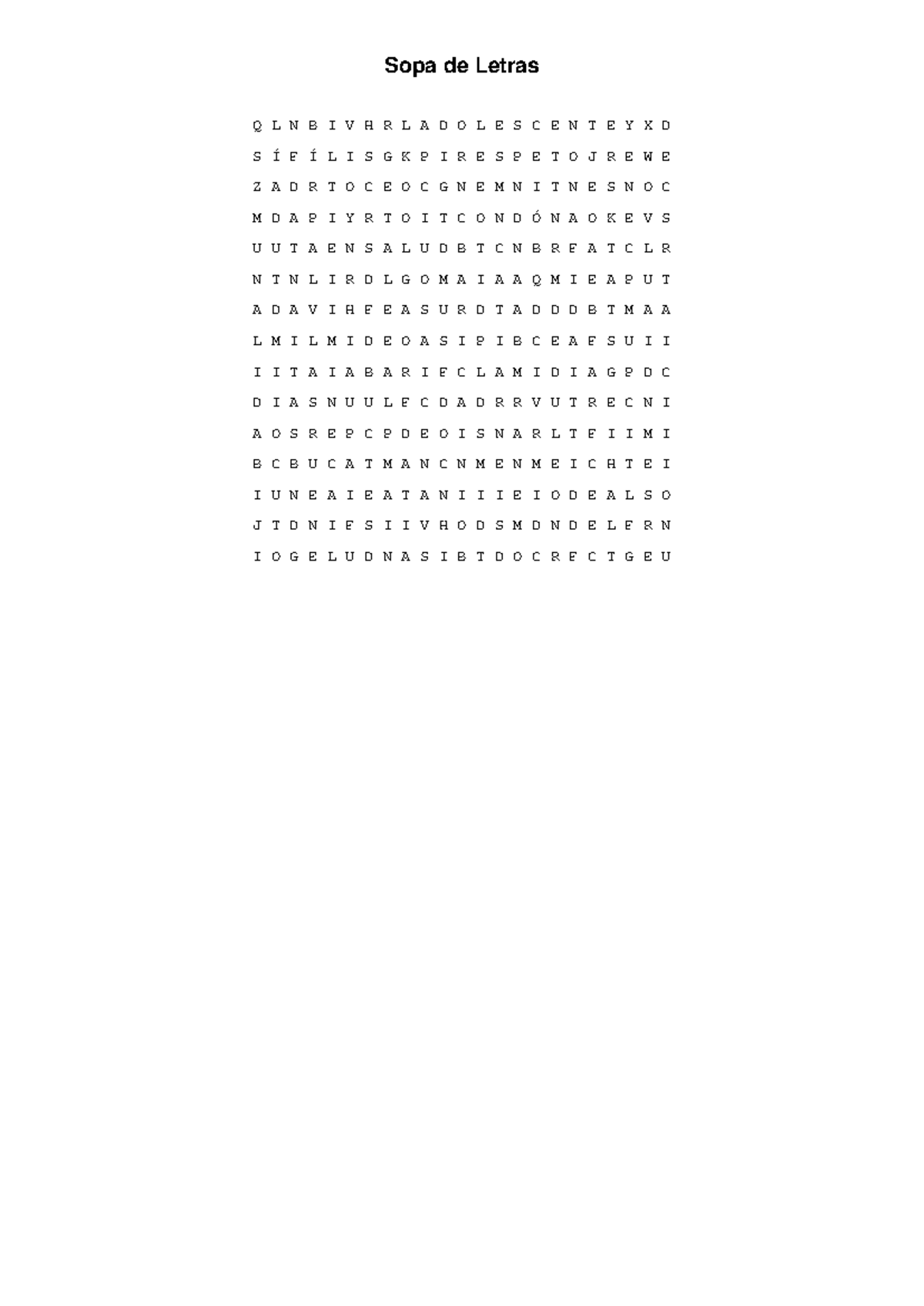 Sopa de Letras - ITS DSDSF Final Exam Puzzle - Studocu