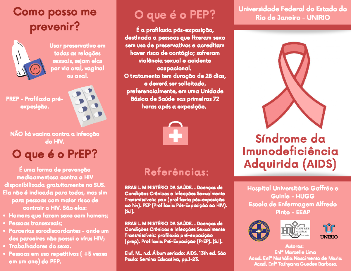 HIV/AIDS Prevention and Treatment Guide - UNIRIO Nursing Study - Studocu