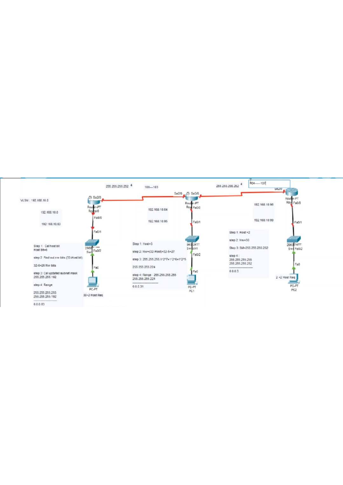 VLSM Static Routing Configuration and Analysis (Course Code: 4) - Studocu