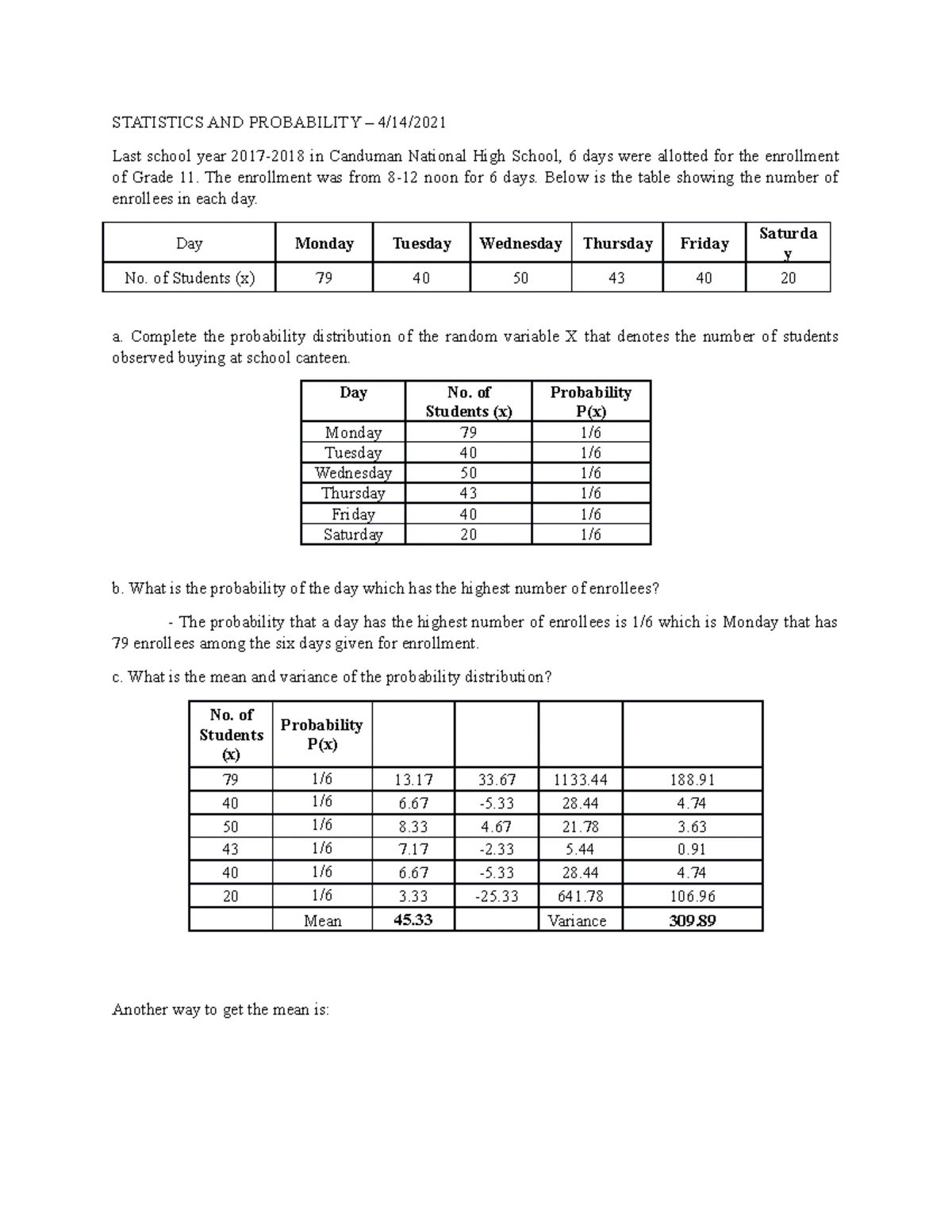 Lesson 5, Activity 5, Assessment 5 - Lesson 5: Exploring Z Introduction ...
