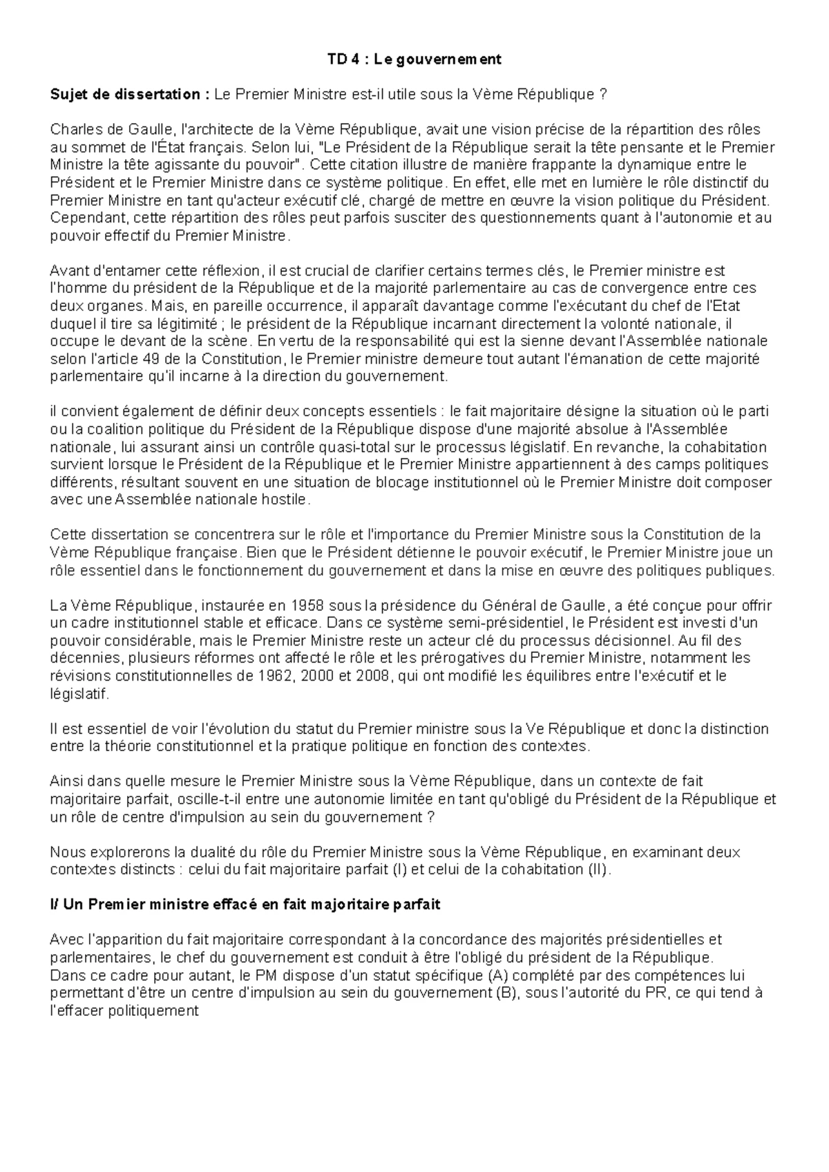TD S - Le mariage en droit de la famille : Consentement et préjudices ...