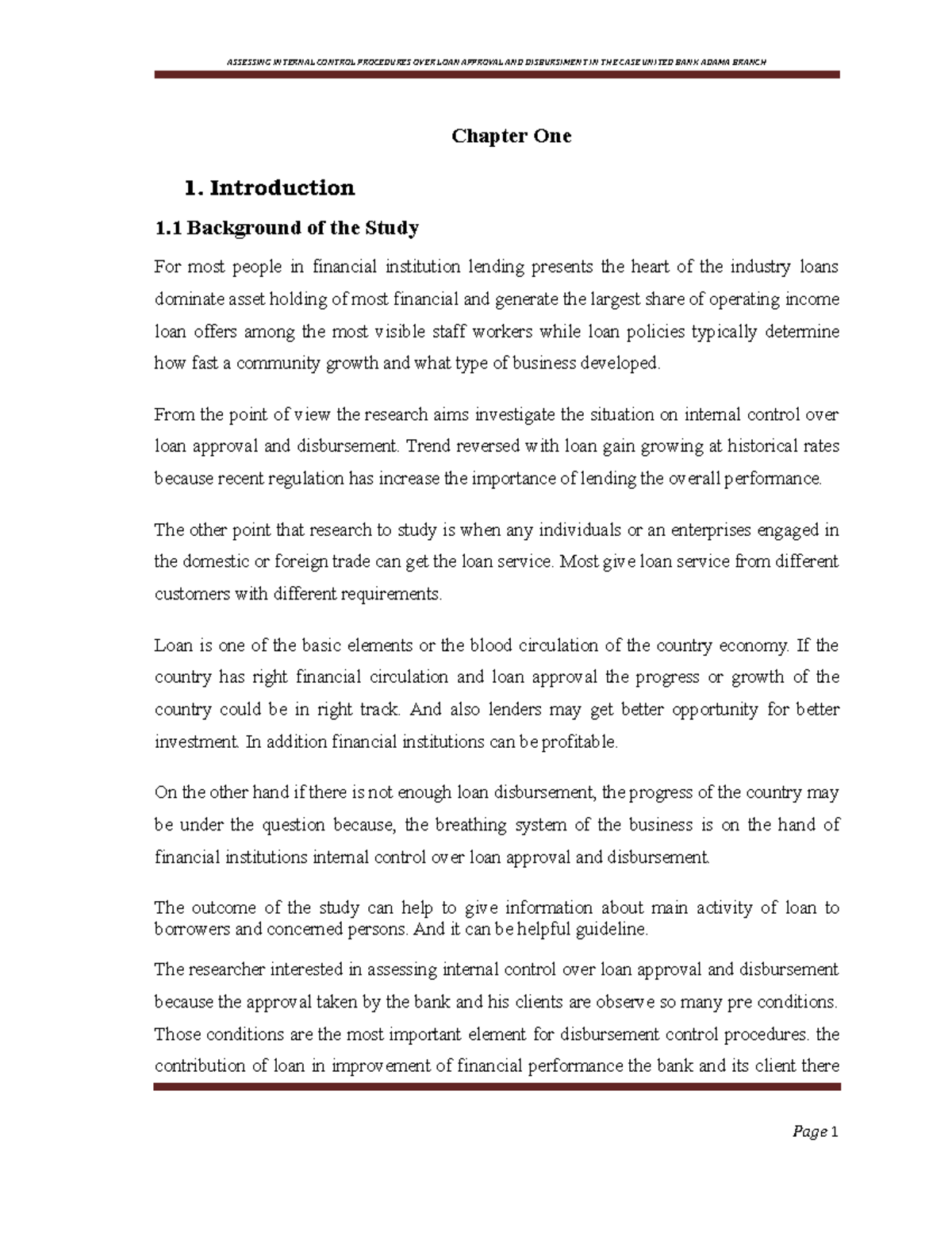 Reaserch Loan Approval - Advanced Financial AccoUnting (AFA) - Studocu