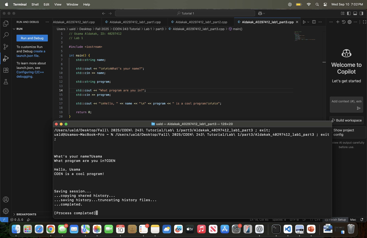 COEN 243 Lab 1 Part 3: Run and Debug Tutorial - Studocu