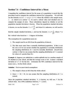 Understanding Confidence Intervals for a Mean in Statistics ...