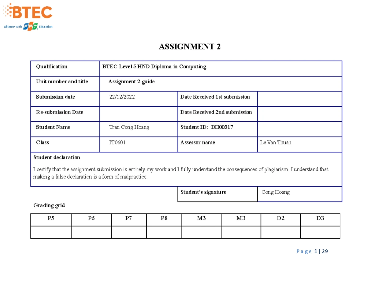 ASM1 Programing Done - Assignment 1 Programming - ASSIGNMENT 1 BRIEF ...
