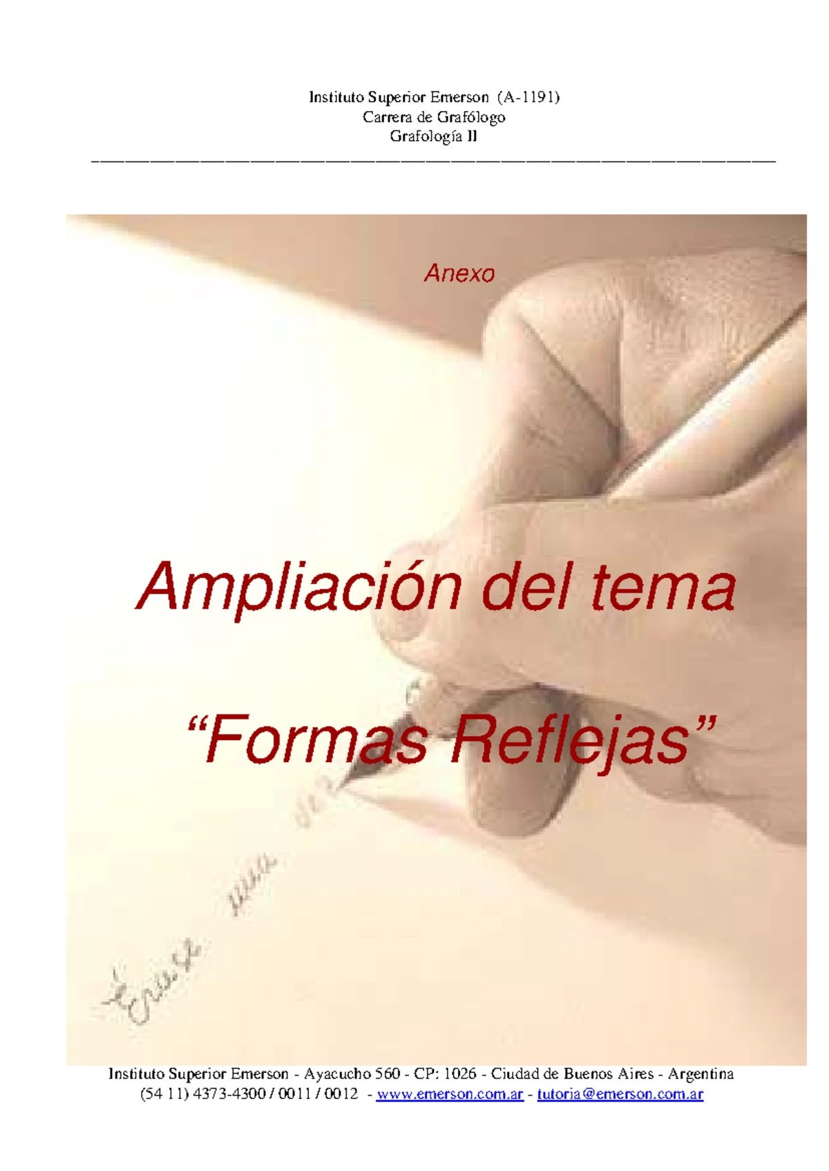 Grafología II: Análisis de Letras Mayúsculas - Lectura Complementaria ...