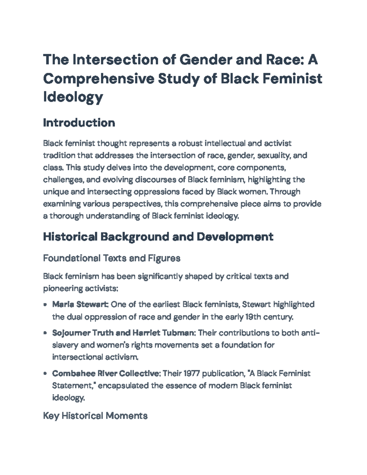 Comprehensive Analysis of Black Feminist Ideology and Challenges - The ...