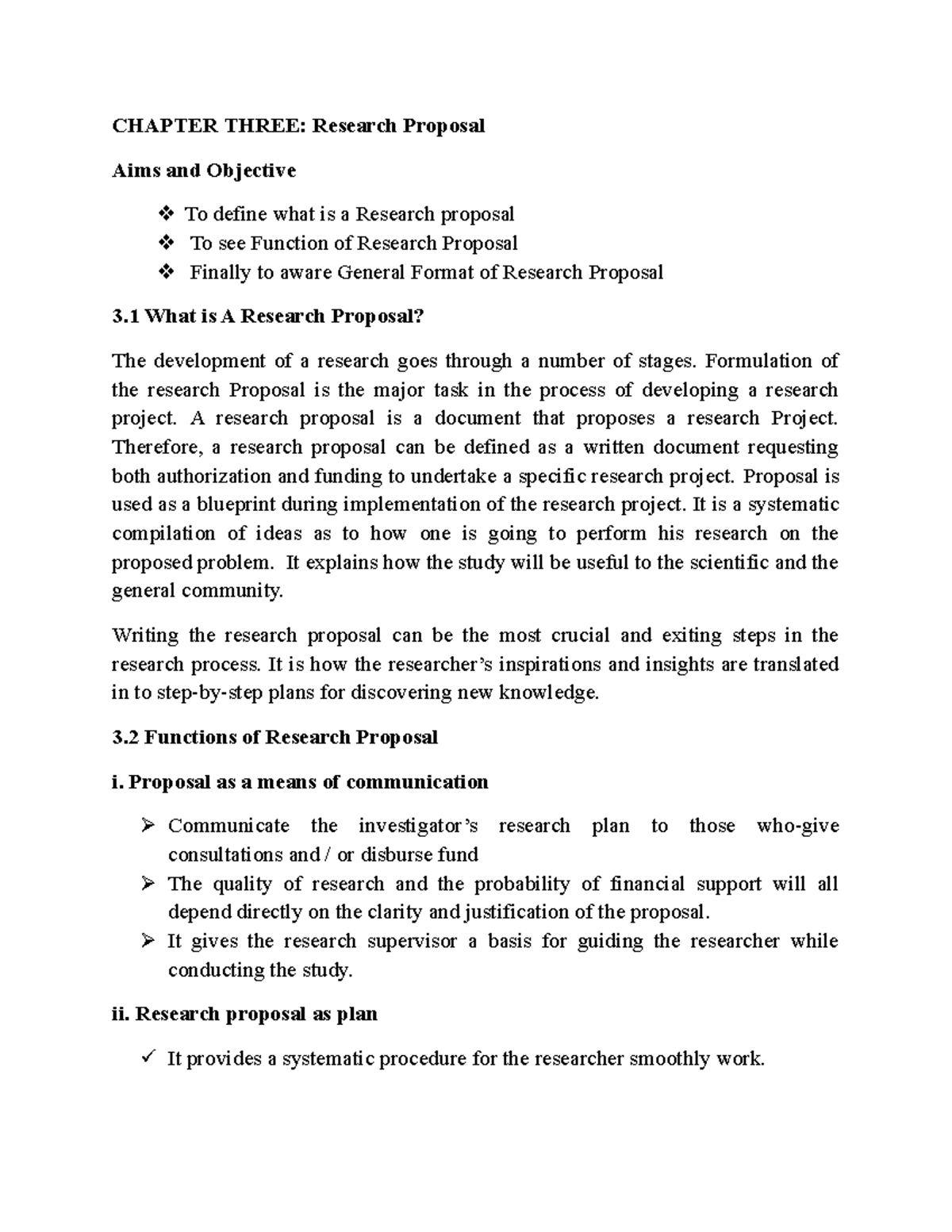 Research Proposal Guidelines - Chapter 3 Overview - Studocu