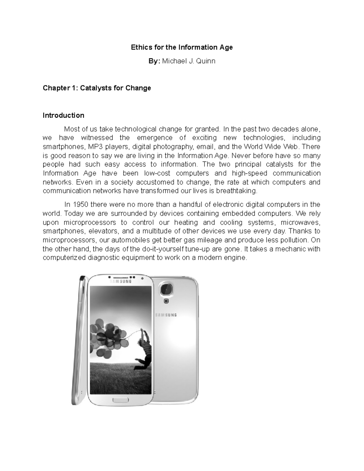 Chapter 1: Catalysts for Change in the Information Age - Studocu