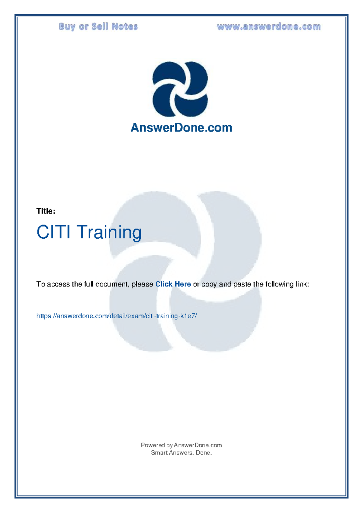 CITI Training: Good Clinical Practice Exam Review and Answers - Studocu