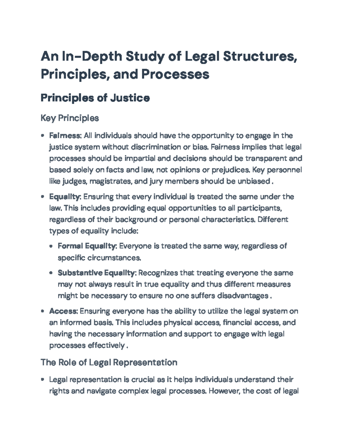 Principles of Justice and Legal Structures: A Comprehensive Overview ...