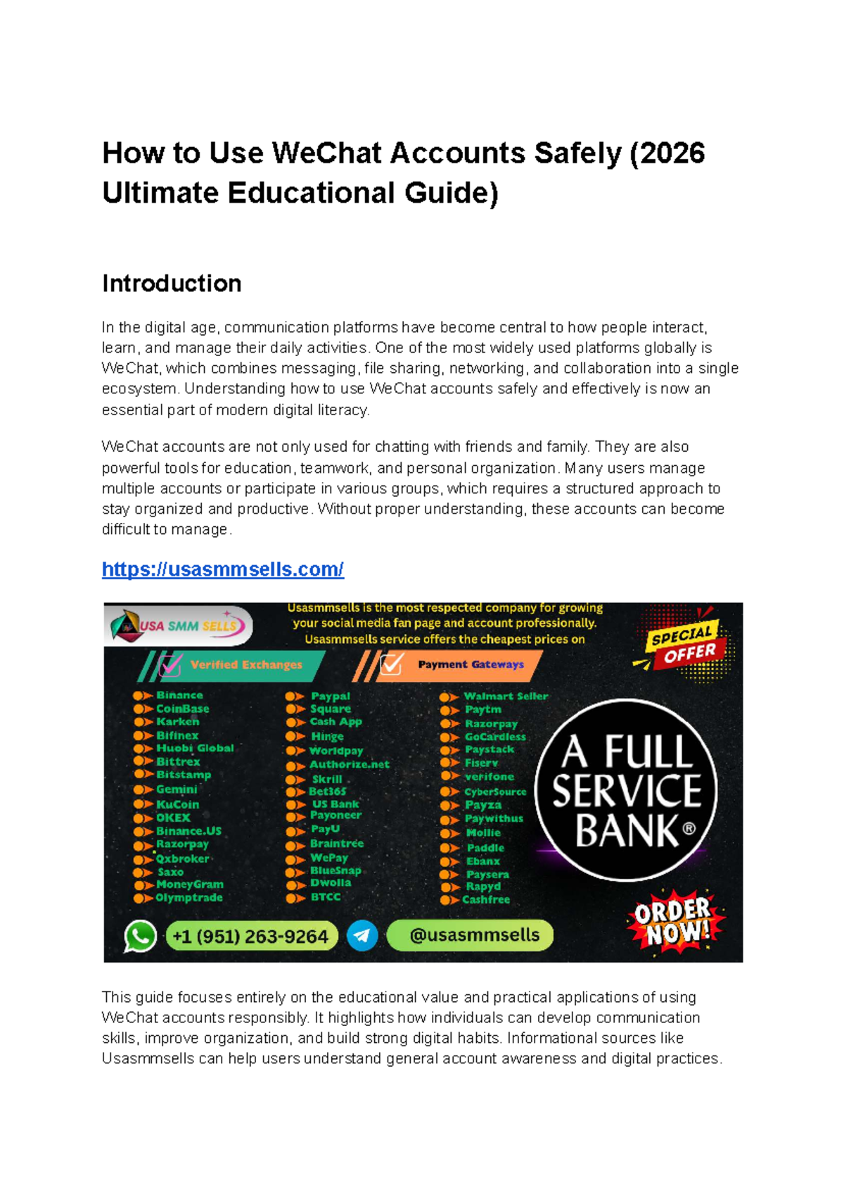 How to Use WeChat Accounts Safely: 2026 Educational Guide - Studocu