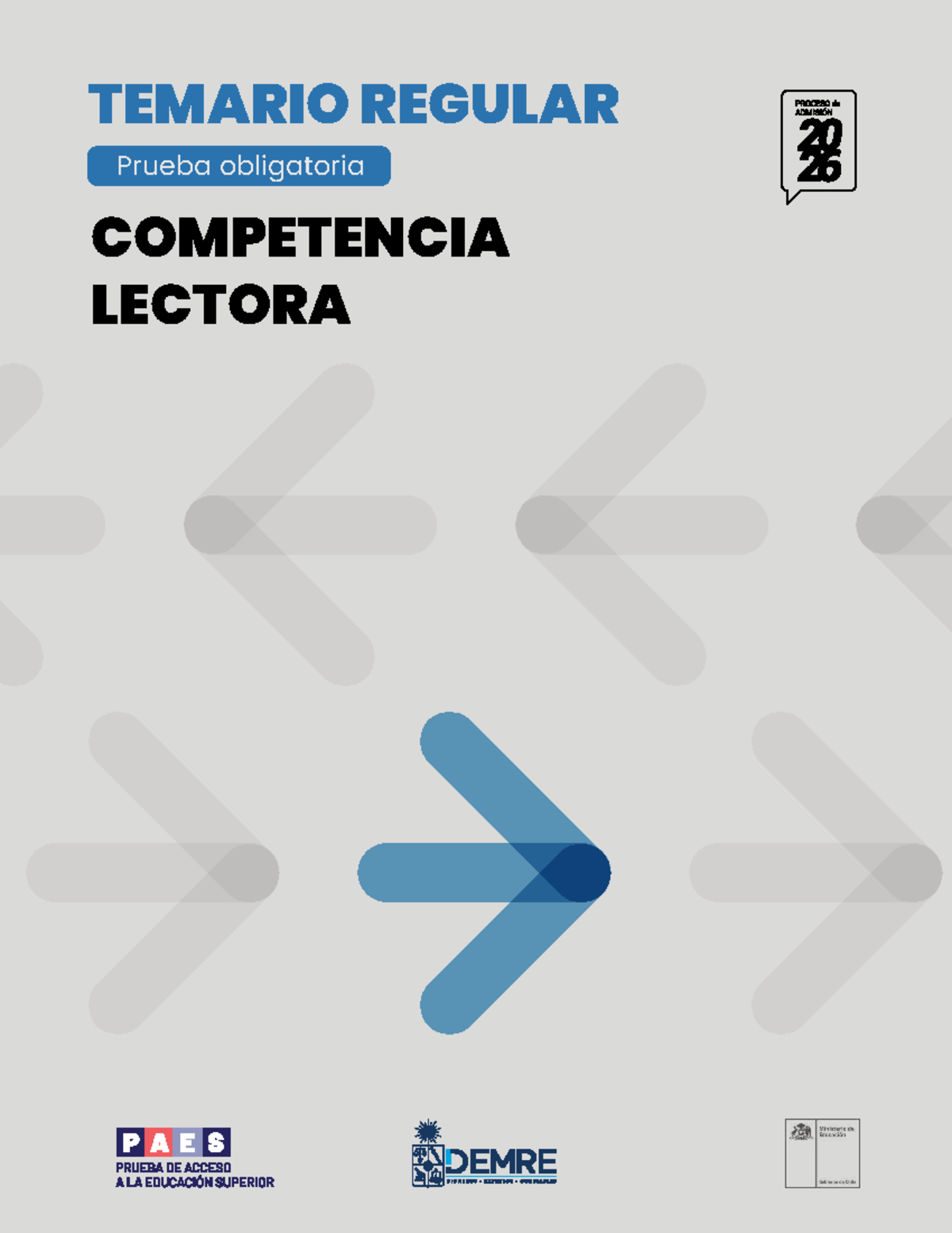 Temario Regular de Competencia Lectora PAES Admisión 2026 - Studocu