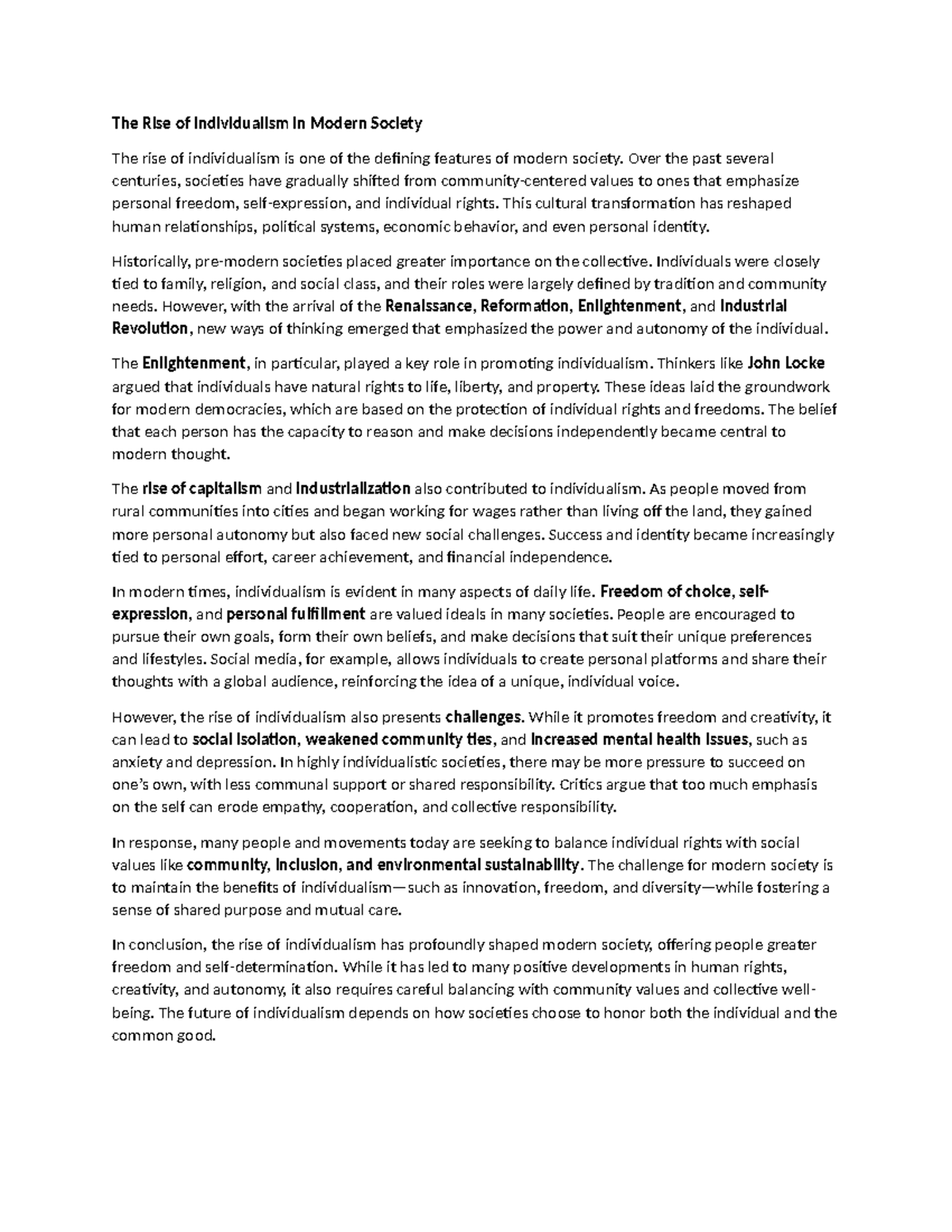 The Impact of Individualism on Modern Society: A Comprehensive Study ...