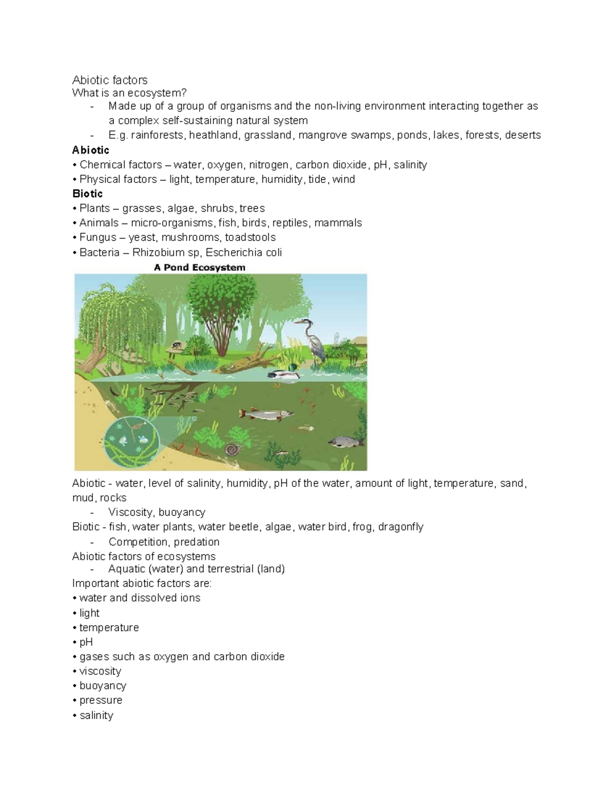 Bio 101: Module 4 - Ecosystem Dynamics and Abiotic Factors - Studocu