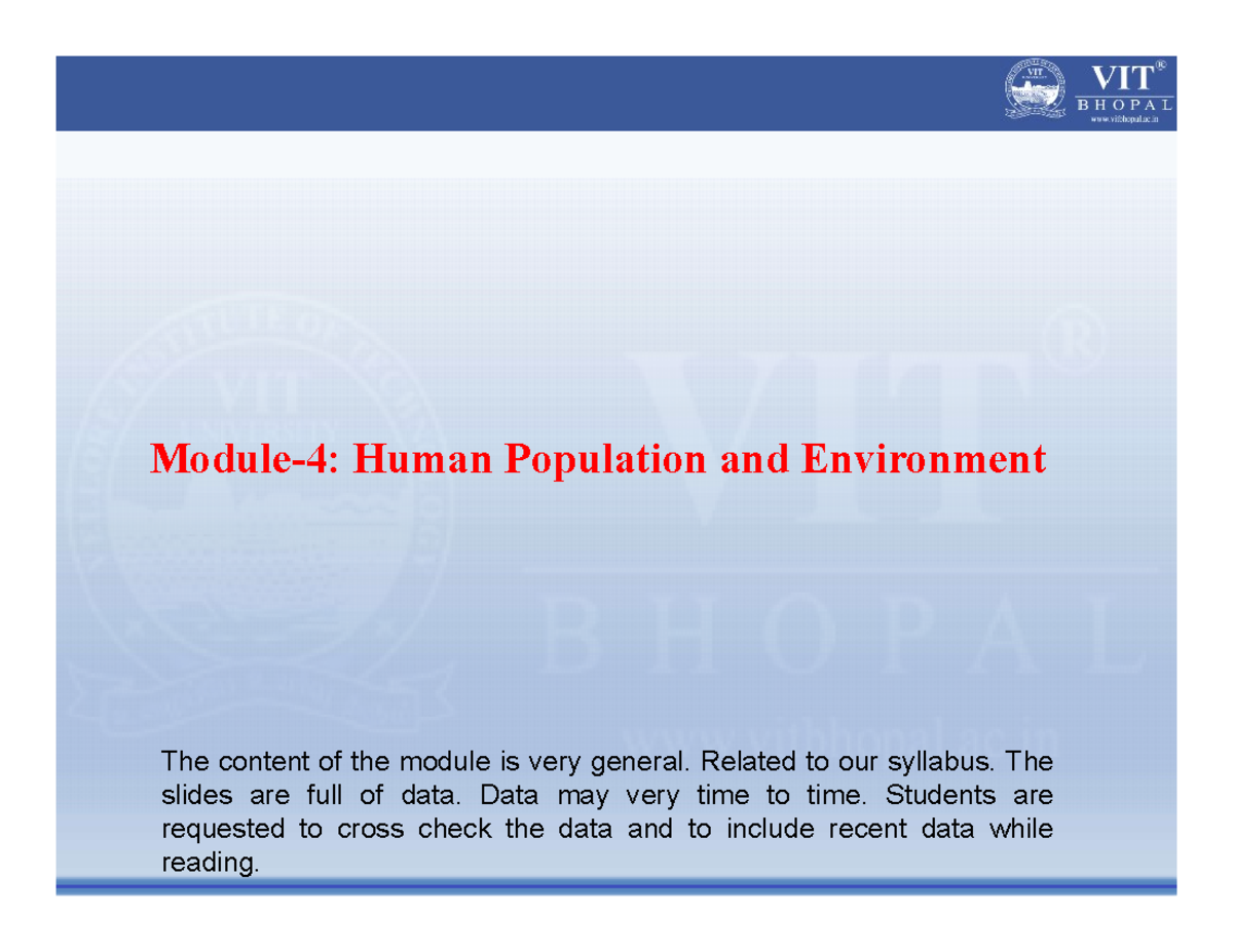 Human Population Growth & Environmental Limits (Module 4) - Studocu