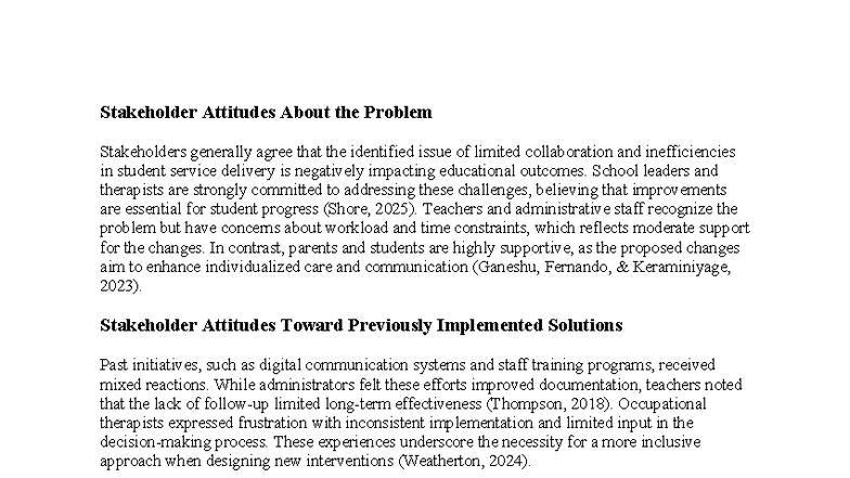 Stakeholder Analysis Summary: Week 2 Insights on Collaboration Issues ...