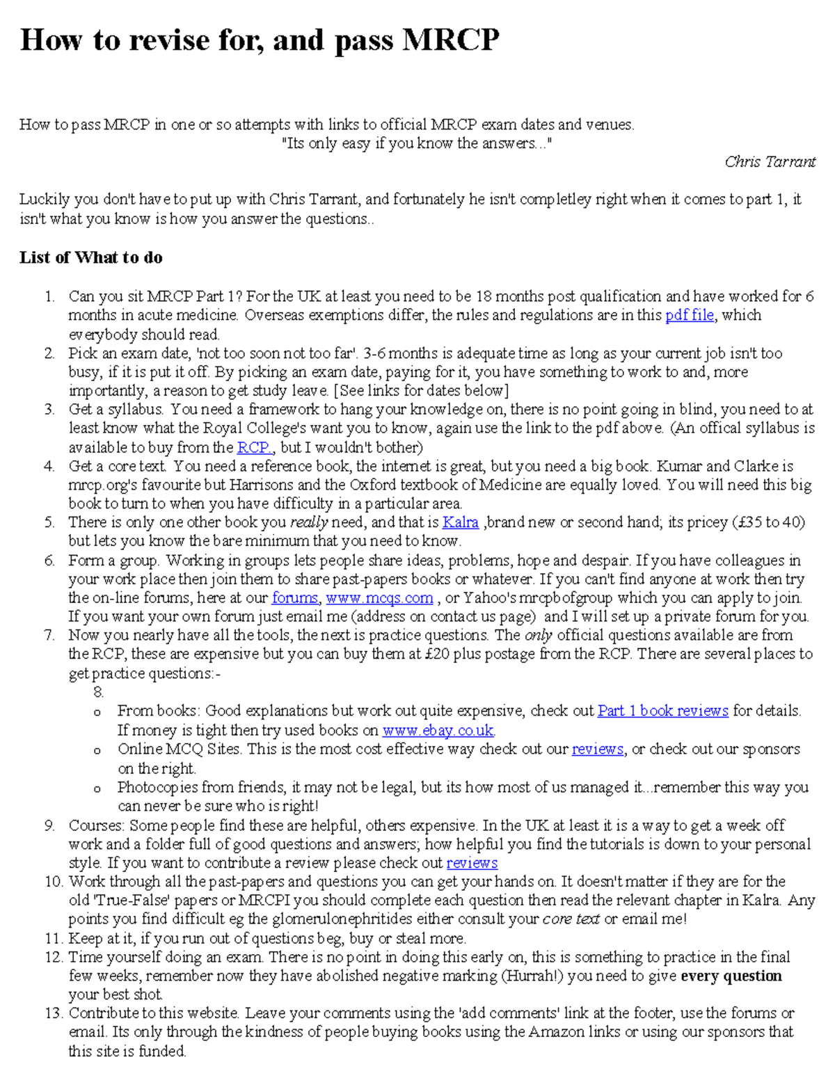 How to Revise Effectively for MRCP - Comprehensive Study Guide ...