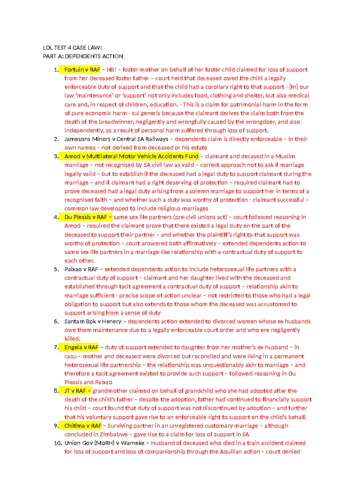CRL41Y0 Final Summaries on Key Case Law for CRL Course - Studocu