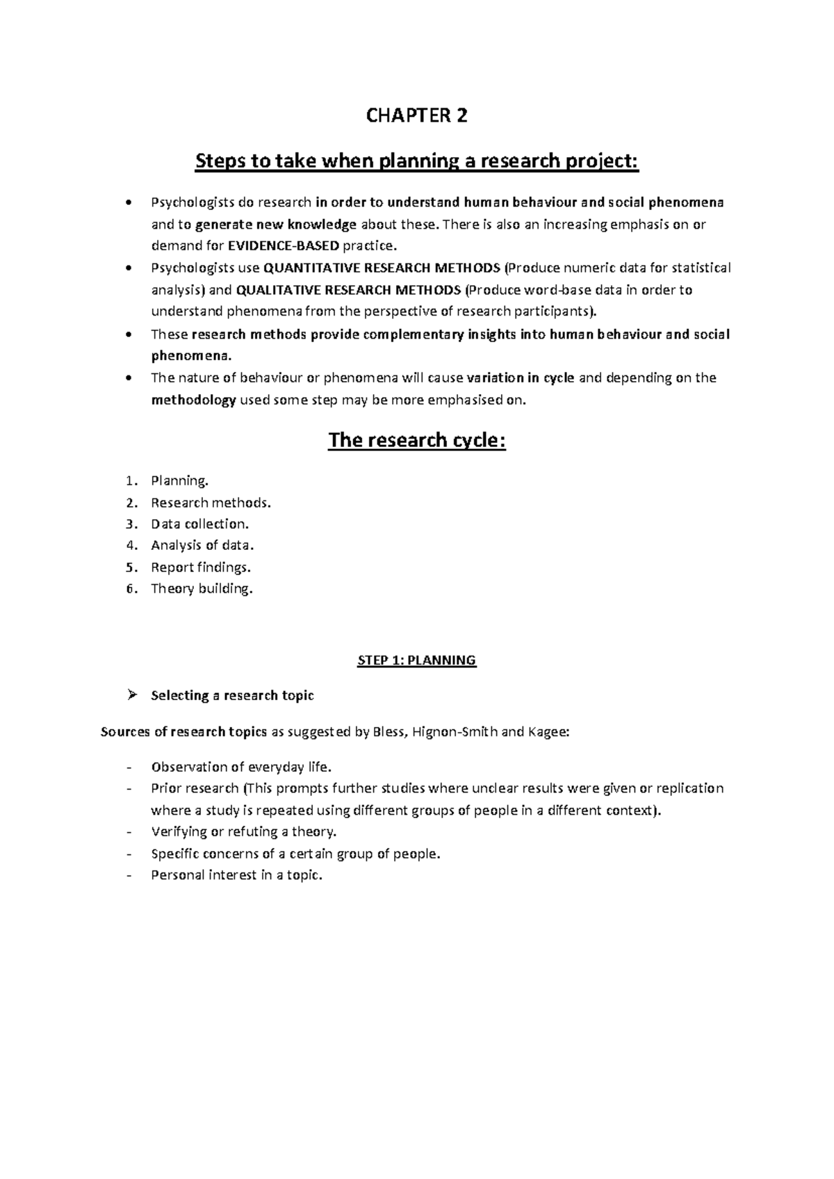 Chapter 2 Summary - Very complete summaries that students can use to ...