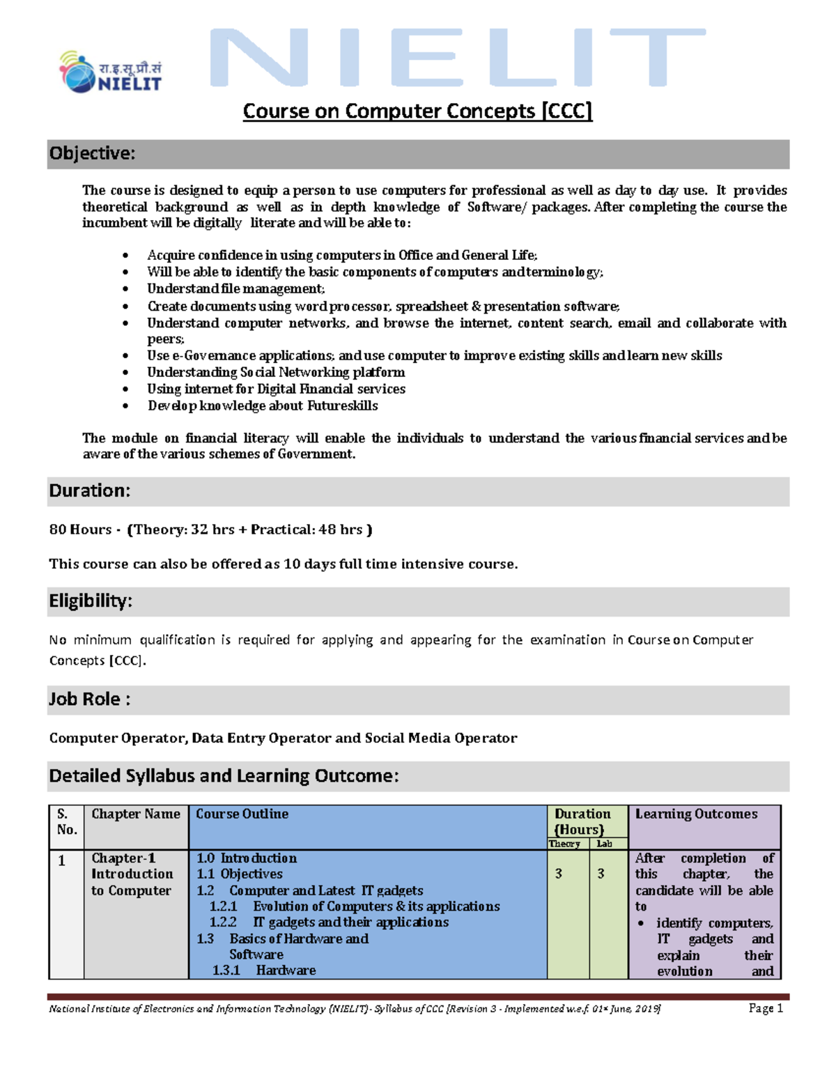 CCC - Revision - 3 - Computer Concepts and Digital Literacy - Studocu