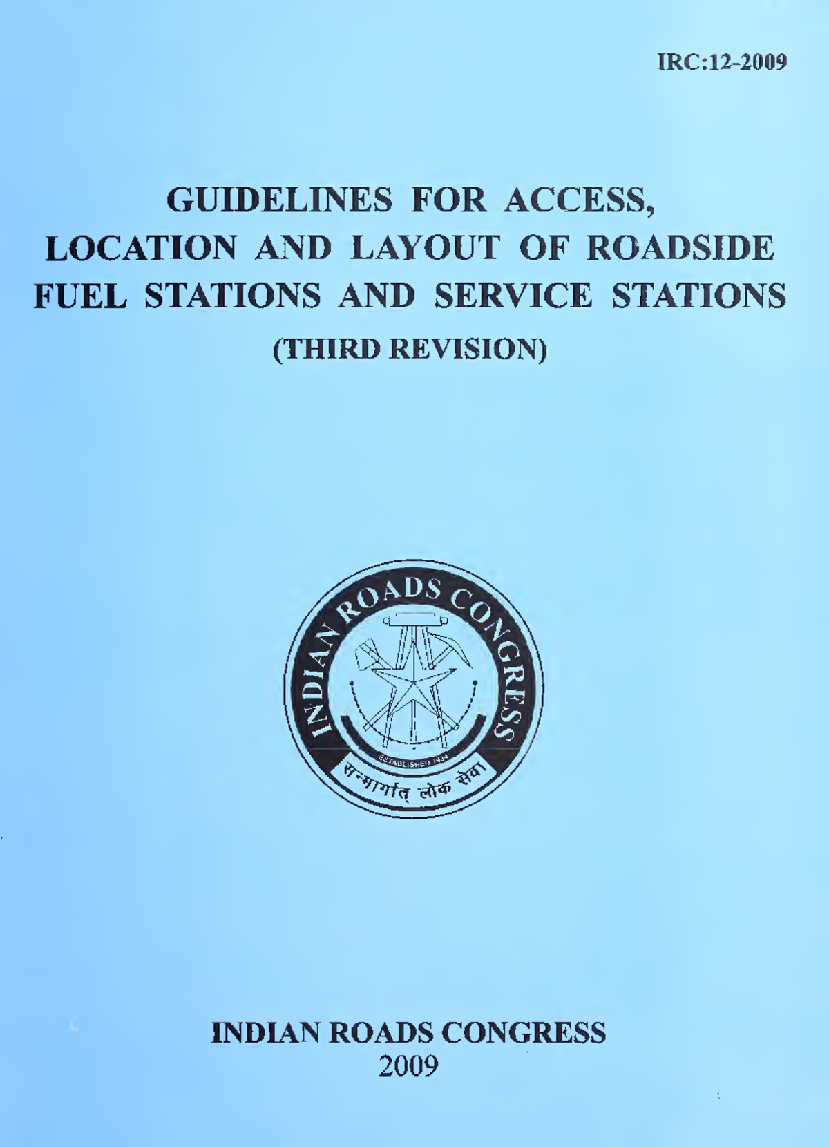 IRC: Guidelines for Roadside Fuel Stations & Service Stations (3rd Rev ...