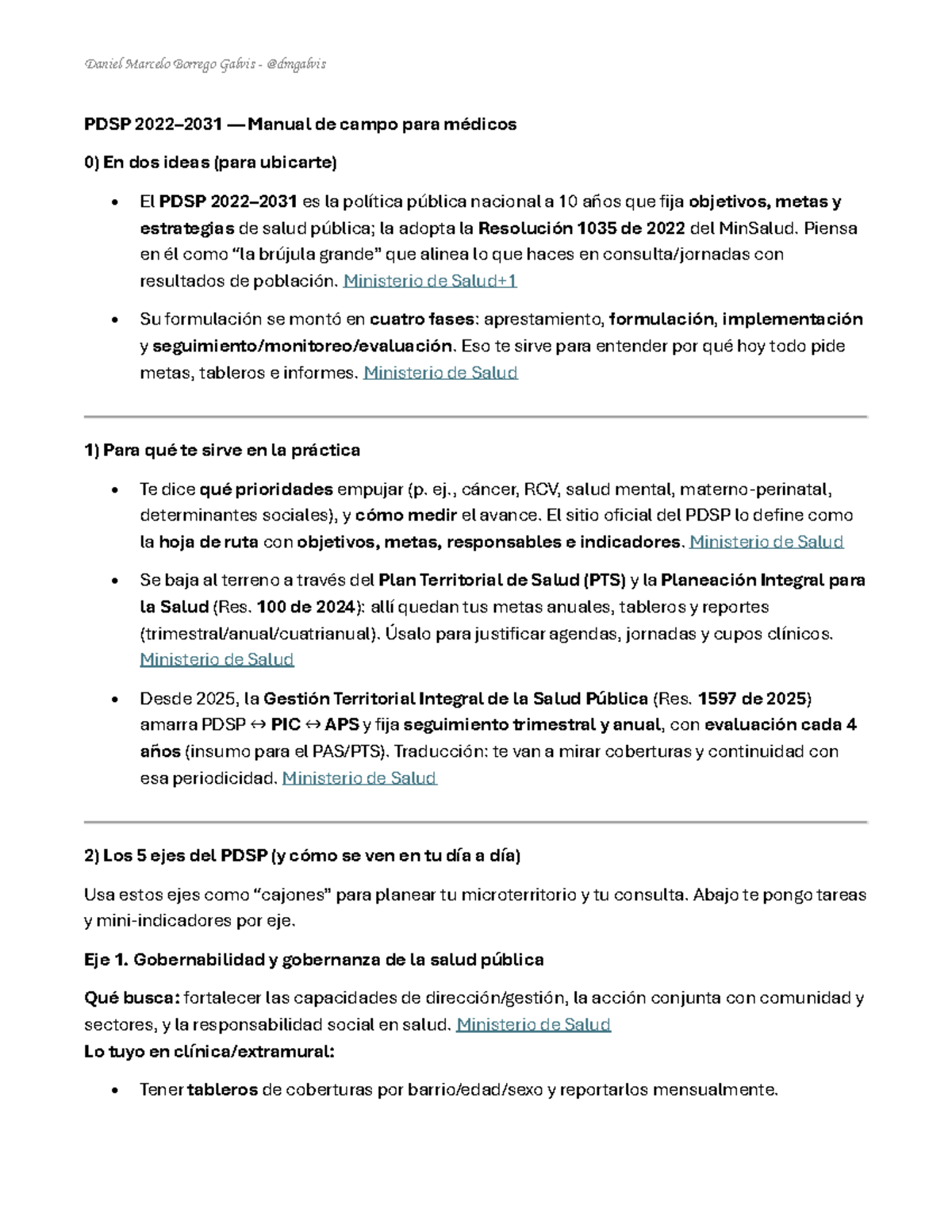 Resumen del PDSP 2022: Guía Práctica para Médicos - Studocu