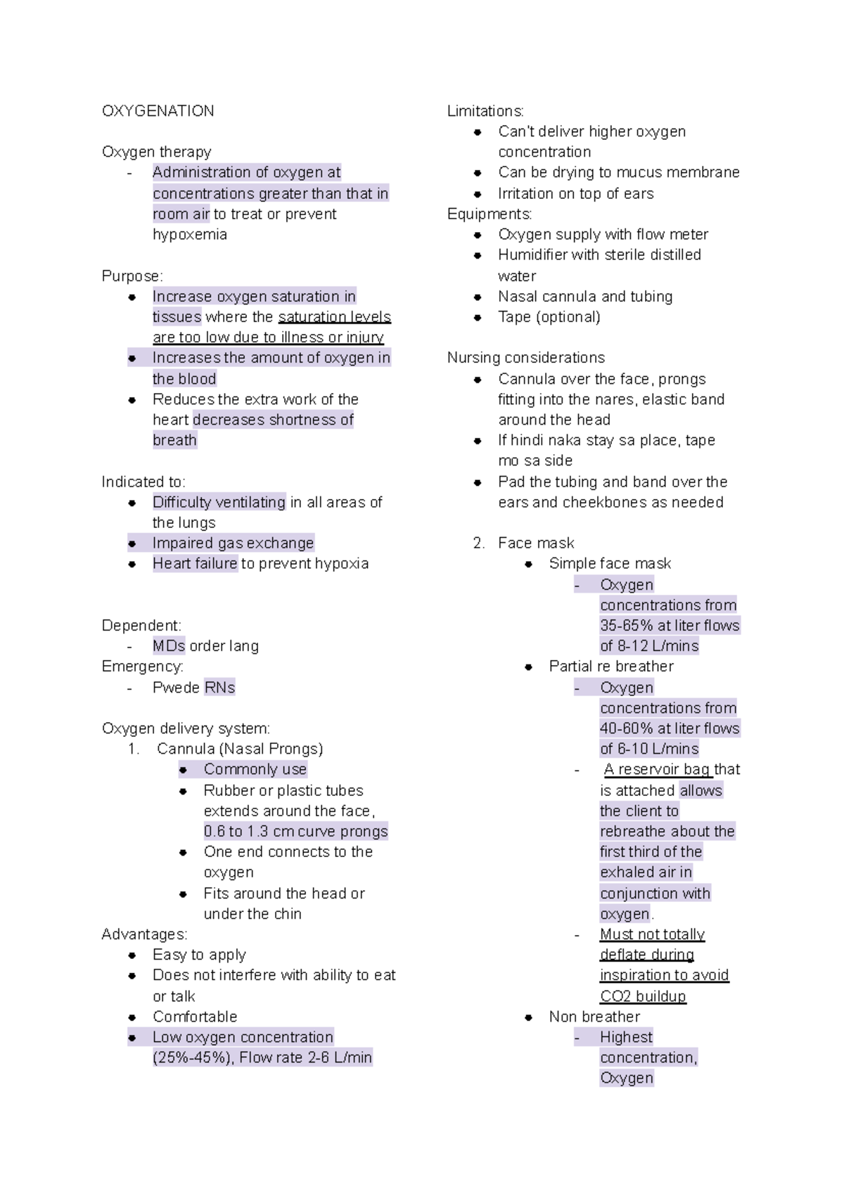 OXYGENATION: Oxygen Therapy Administration & Nursing Considerations ...