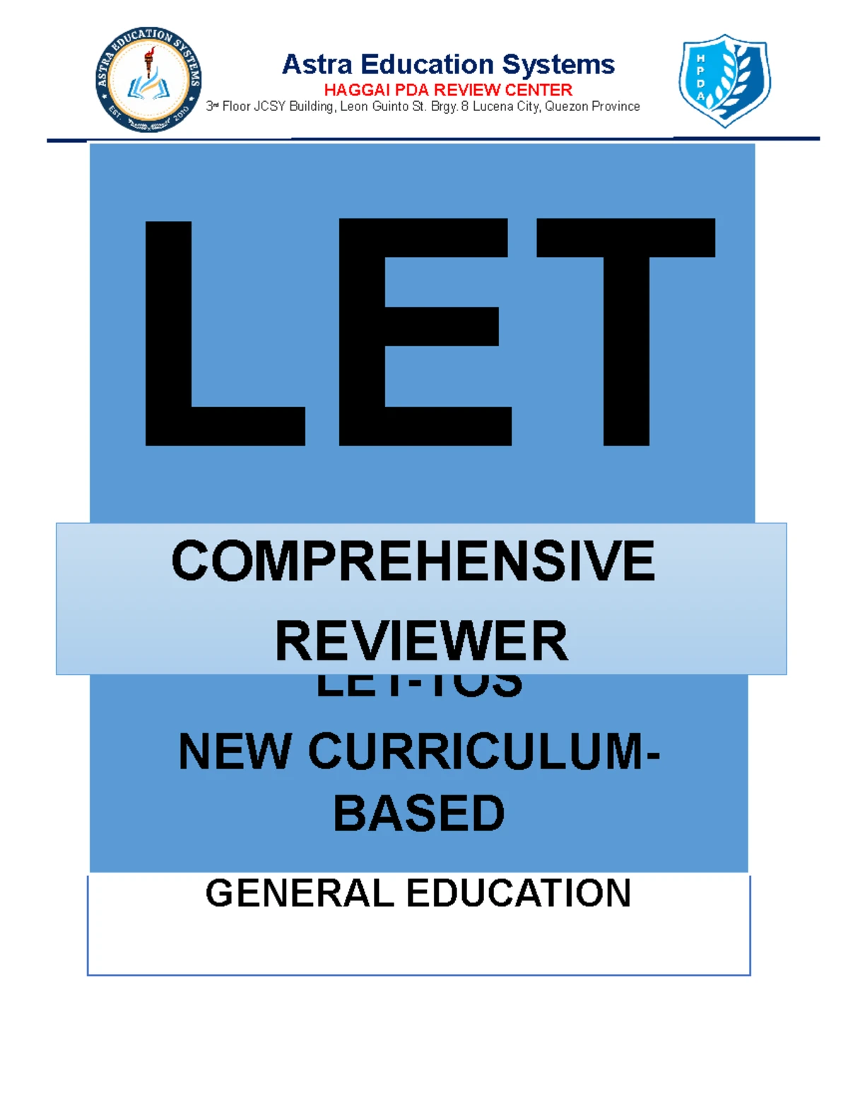 LET Comprehensive Reviewer: Professional Education Summative with ...