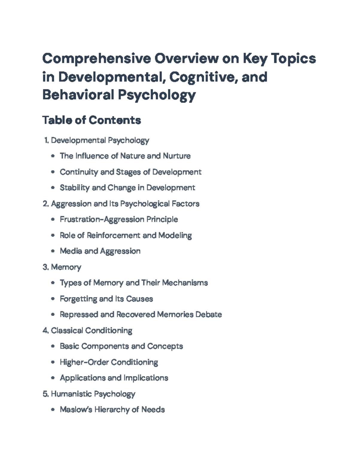 Comprehensive Guide to Key Concepts in Dev & Cog Psych (PSY 101) - Studocu