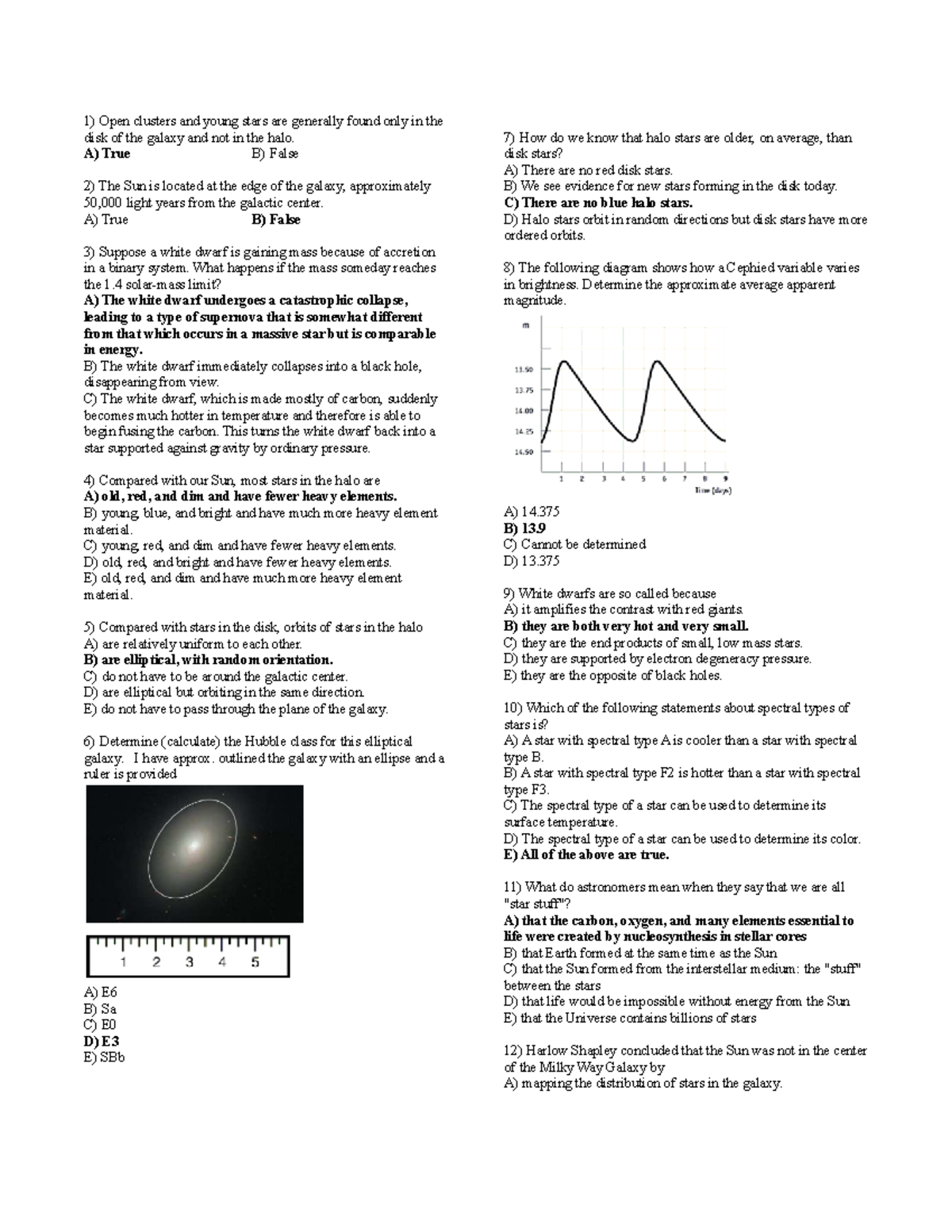 Astro 114 - Test 3 - Study Guide for the Third Exam - Studocu
