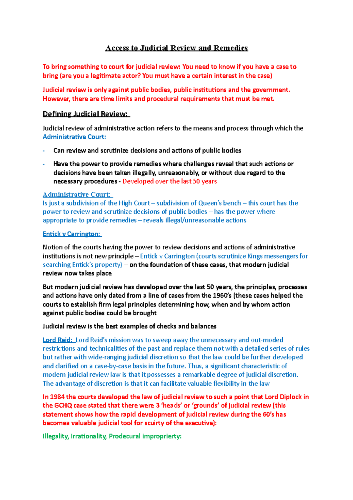 Access to Judicial Review and Remedies: A Comprehensive Overview - Studocu