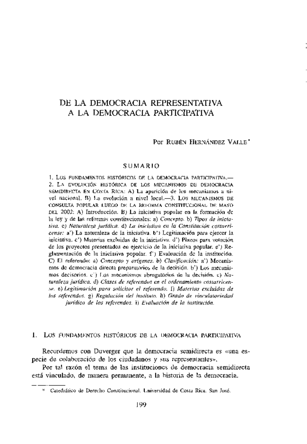 DE LA DEMOCRACIA REPRESENTATIVA A LA DEMOCRACIA PARTICIPATIVA: ANÁLISIS ...
