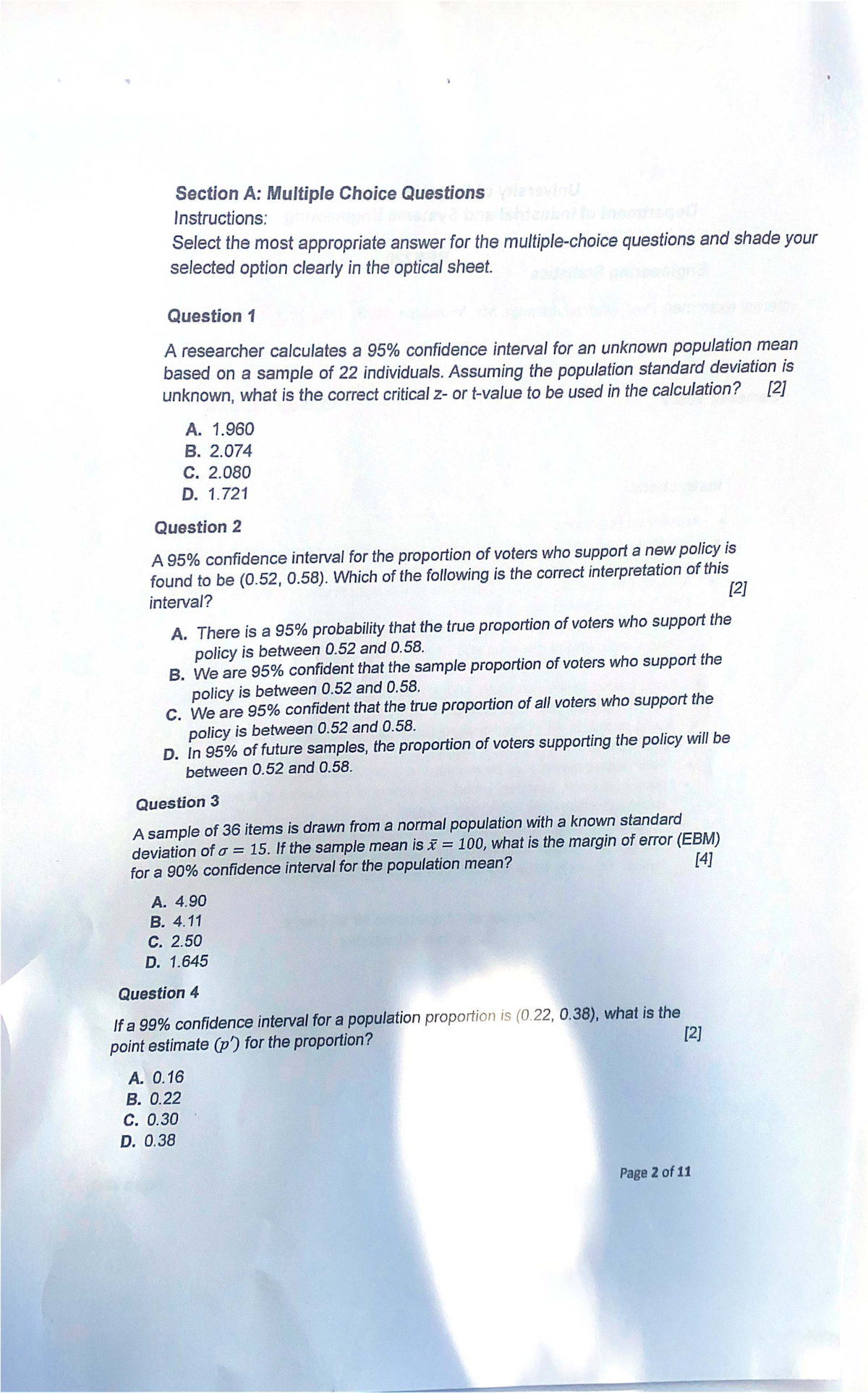 Bes 220 2025 Sem Test 2 - Multiple Choice Questions Guide - Studocu