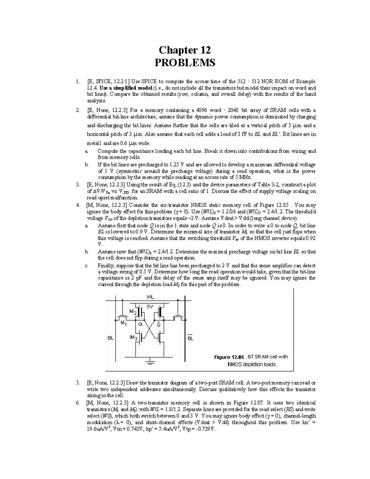 Chapter 7 Problem Set: Digital Circuit Analysis and Design (EE 101 ...