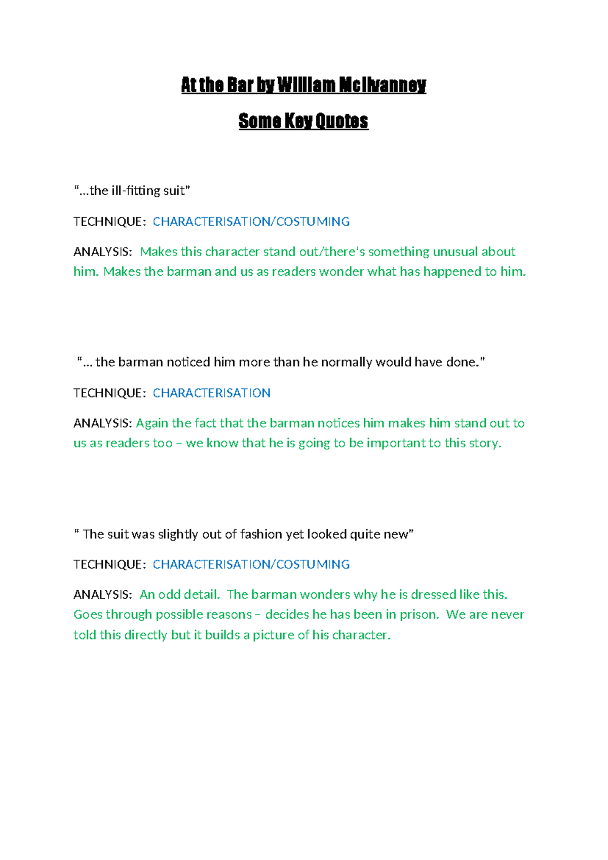 At-the-Bar Key Quotes Analysis for 2023 Class Insights - Studocu