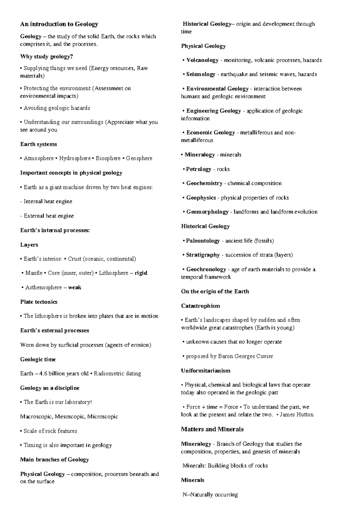 Geology 101: Comprehensive Reviewer on Earth Processes and Minerals ...