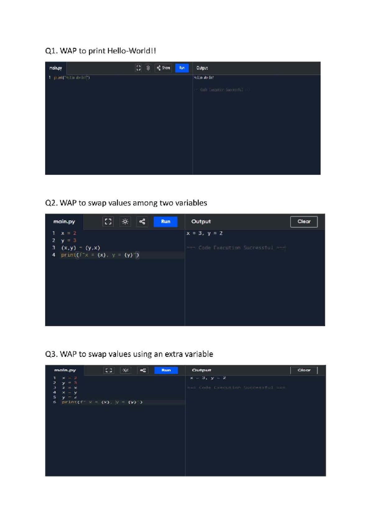 Assignment 2: Python Programming Tasks and Solutions (14447) - Studocu